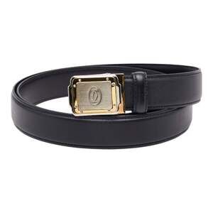 Cartier Must Line Santos Belt, Black Leather, Men's